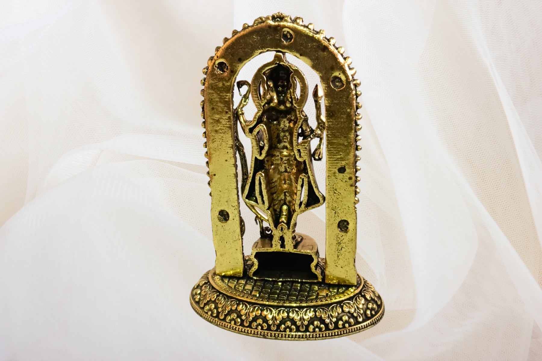 Brass Ram Lalla Idol – Antique Gold Finish (4.4 Inch)