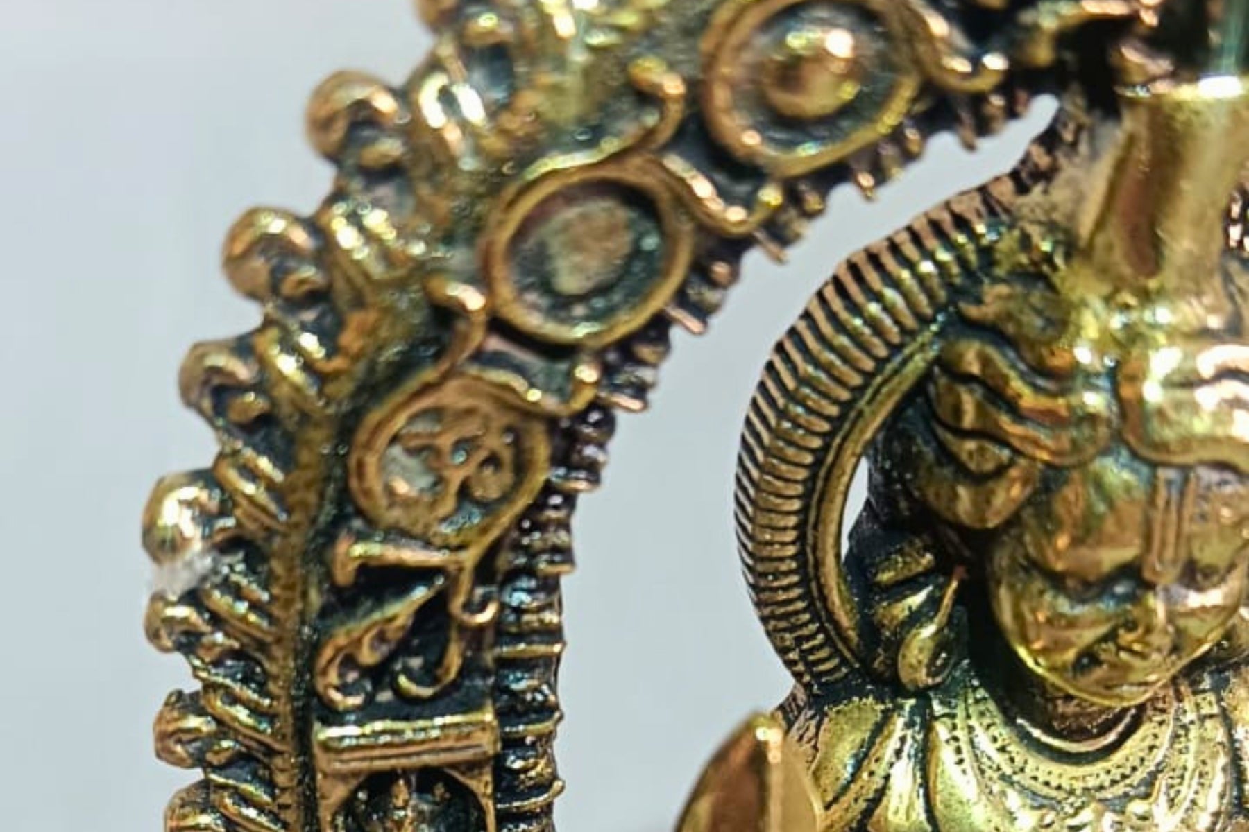 Brass Ram Lalla Idol – Antique Gold Finish (4.4 Inch)
