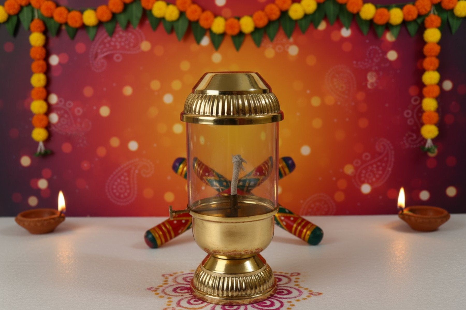 Brass Akhand Deepak for Pooja & Navratri