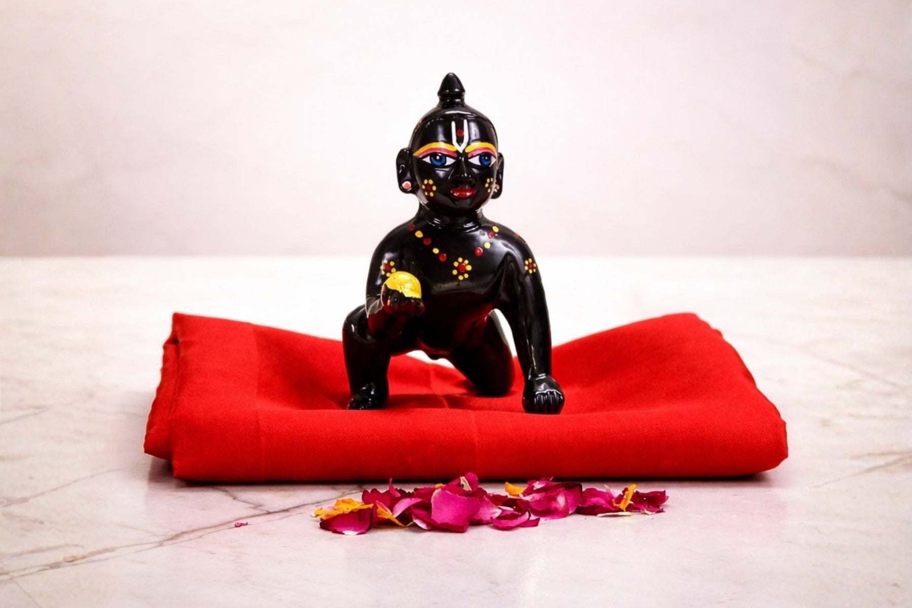 BRASS LADDOO GOPAL STATUE IN BLACK COLOUR 5 INCH