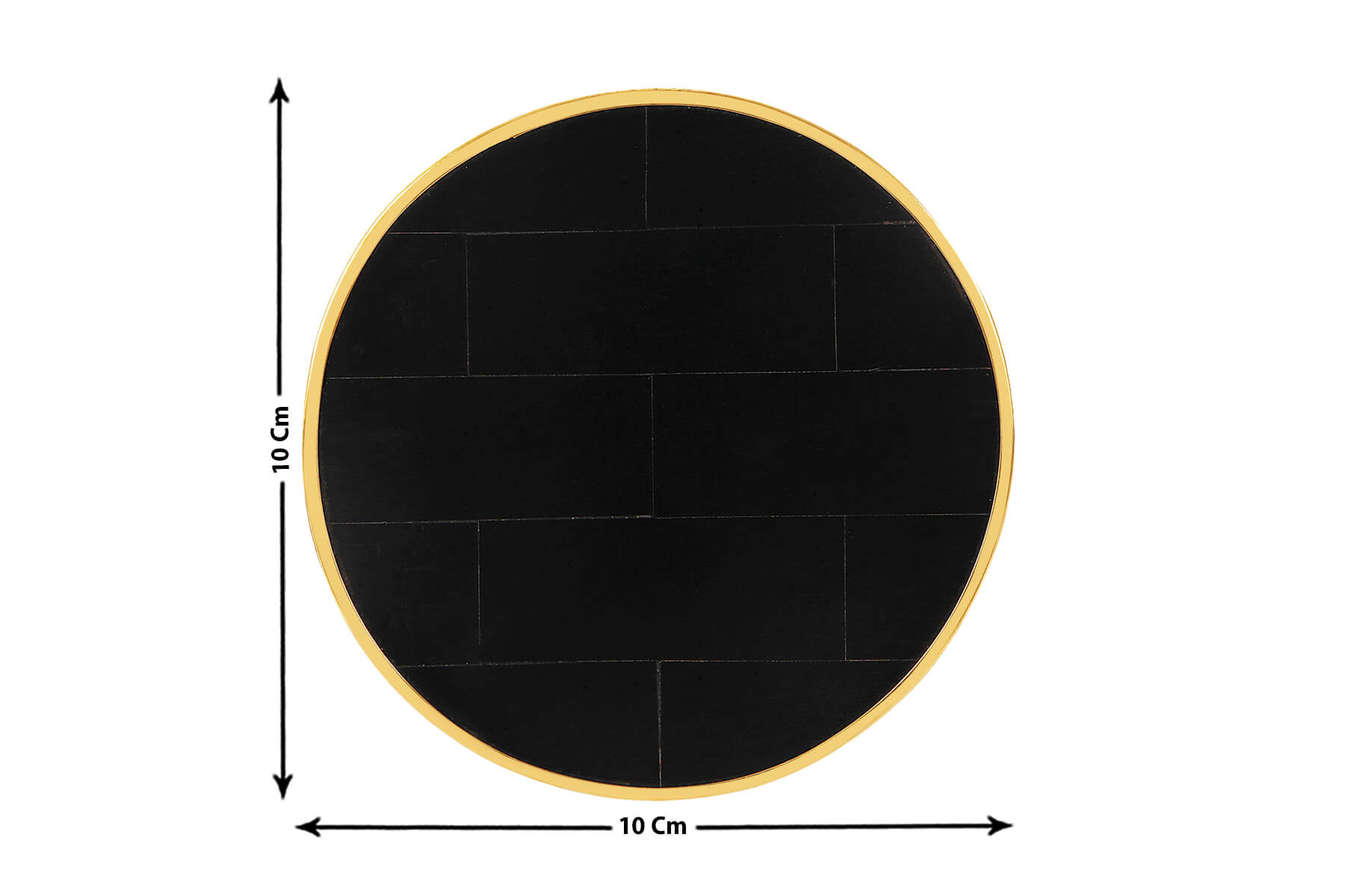Resin Black Coasters with Golden Border – Set of 4