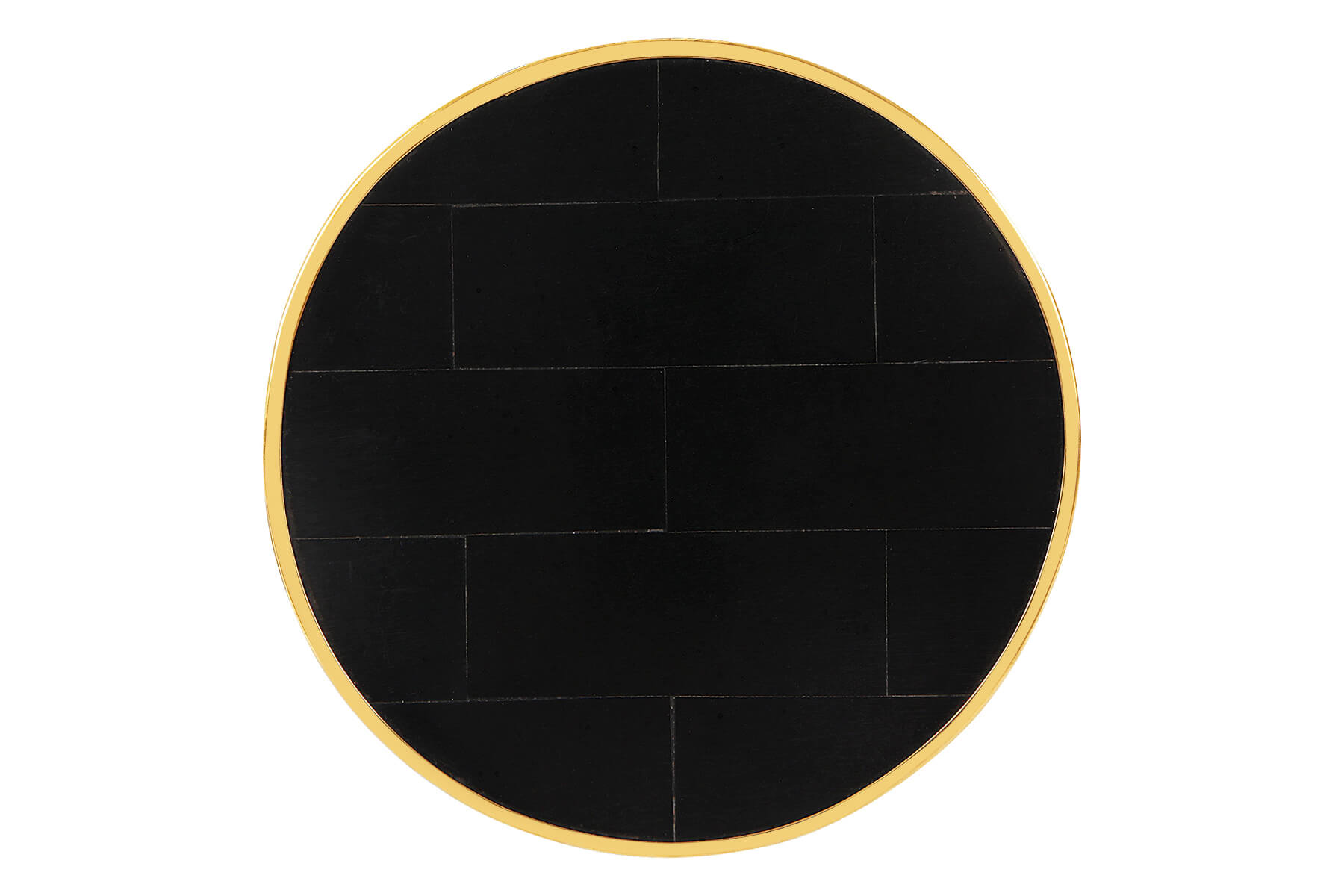 Resin Black Coasters with Golden Border – Set of 4