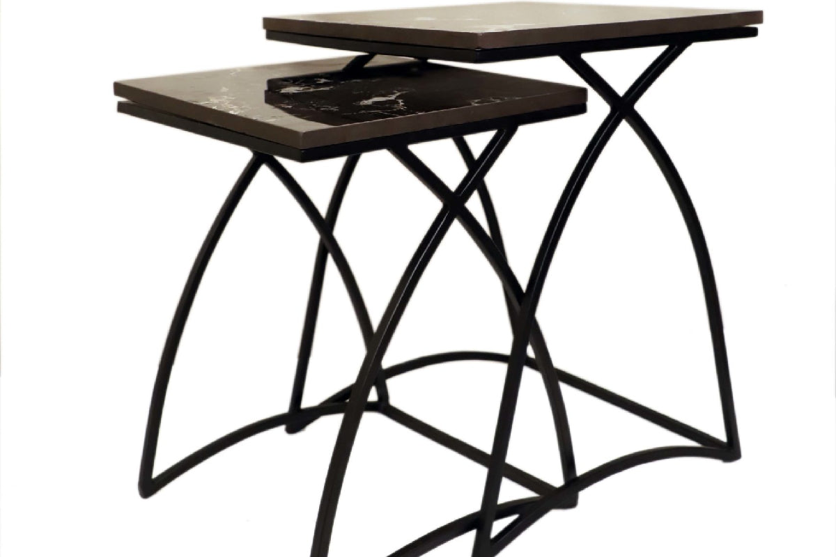 CROSS LEG NESTED TABLES SET OF 2