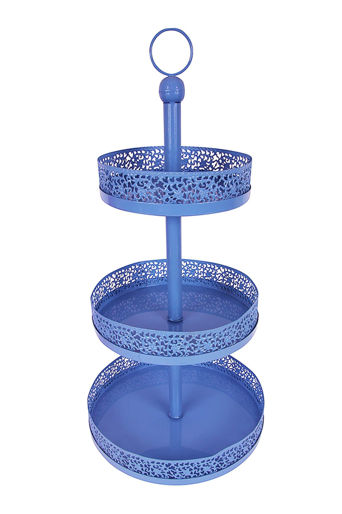 BLUE 3 TIER CAKE STAND