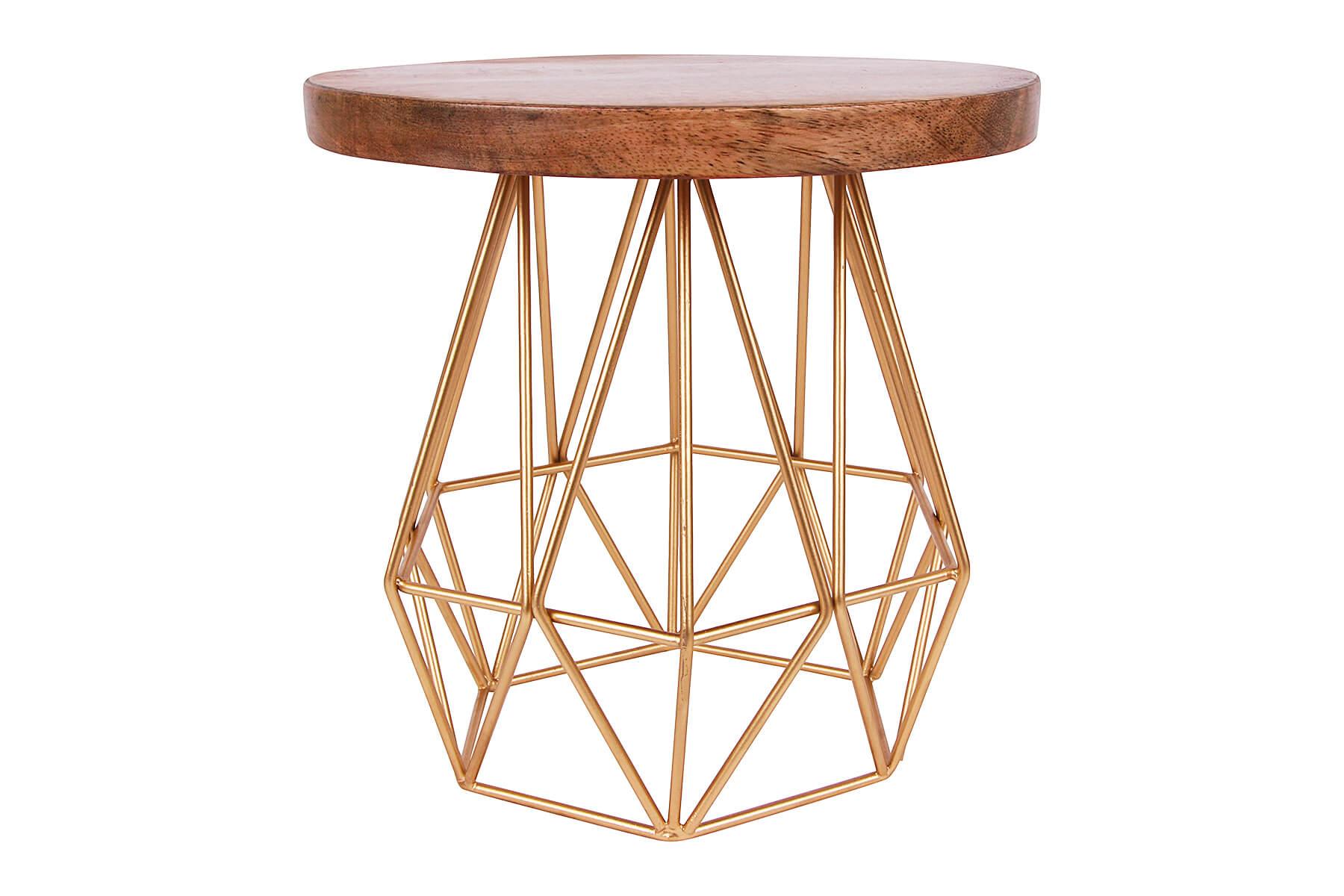 Wooden Top Hexagon Cake Stand