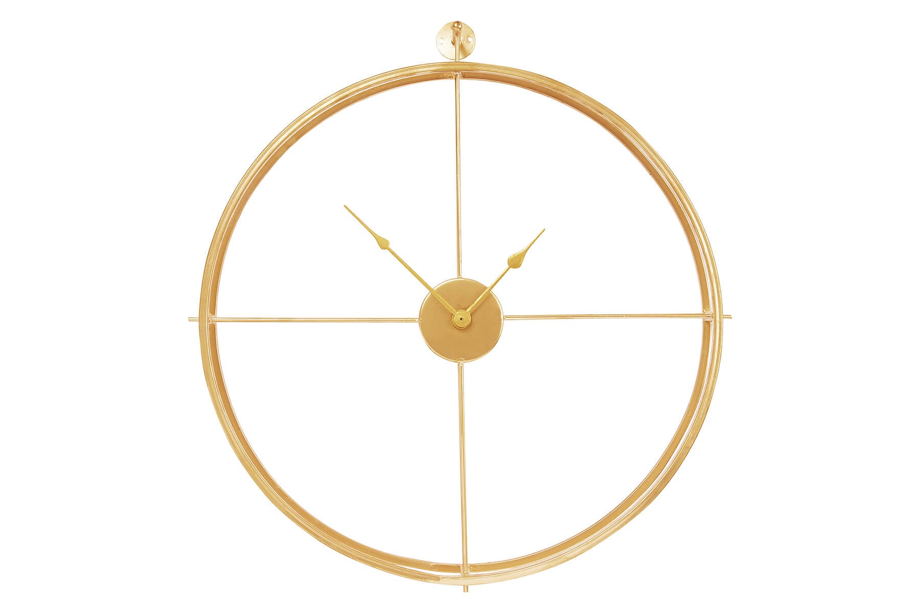 GOLDEN METAL DOUBLE RIM LARGE SIZE WALL CLOCK