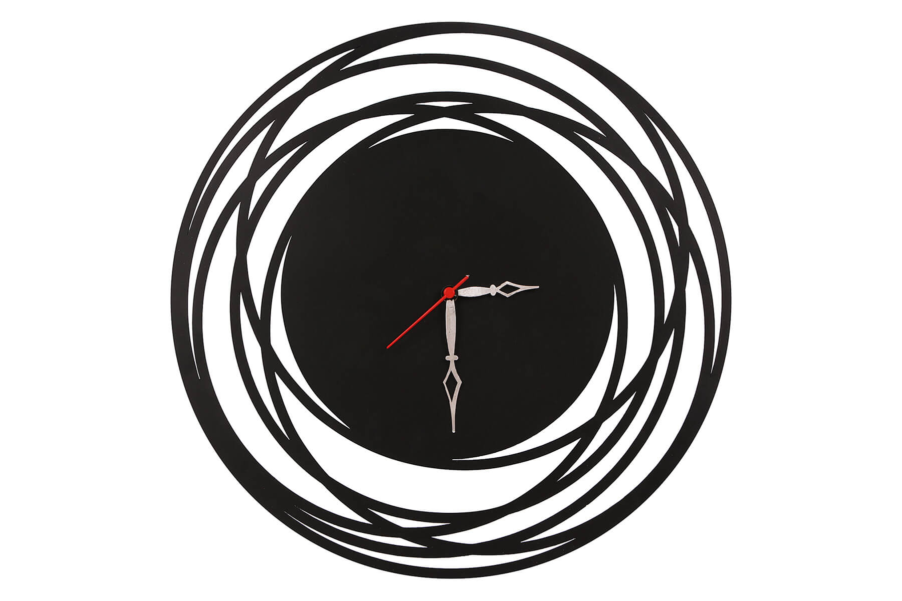 Minimalist Black Metal Wall Clock – 15 Inch