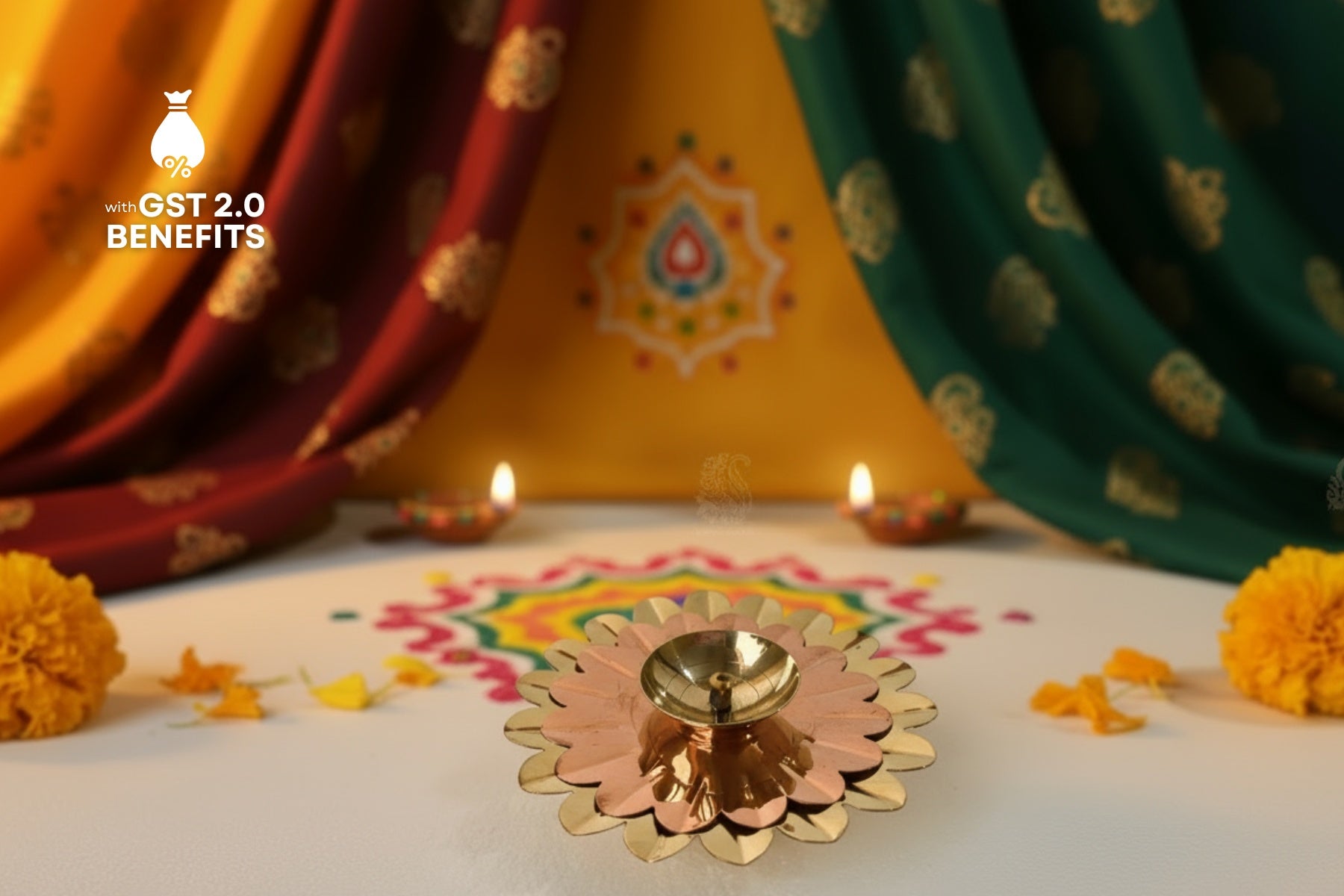 Luxury Brass Diya (Deepak) for Pooja, Diwali Gifting & Elegant Home Decor