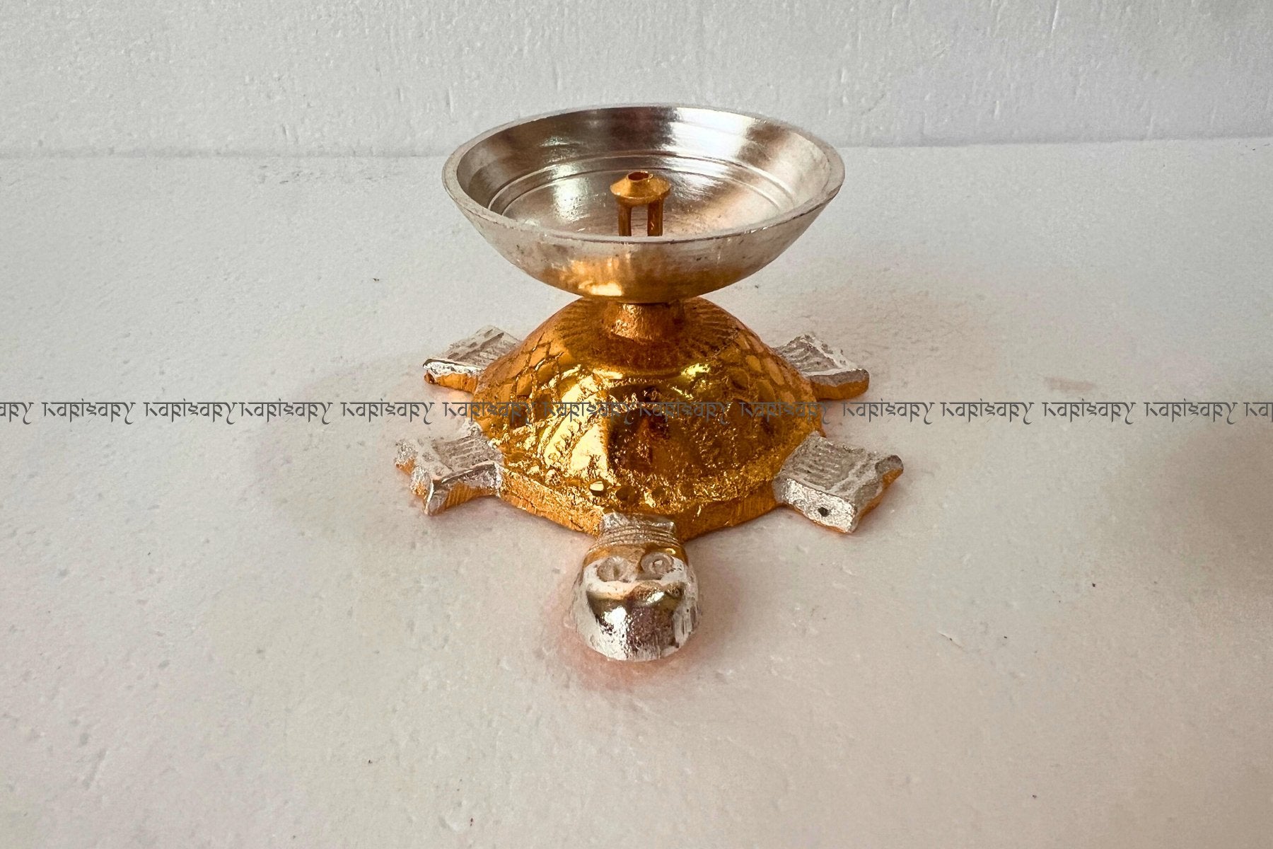 Luxury Metal Tortoise Diya (Kachhua Deepak) for Pooja, Diwali Gifting & Vaastu Decor