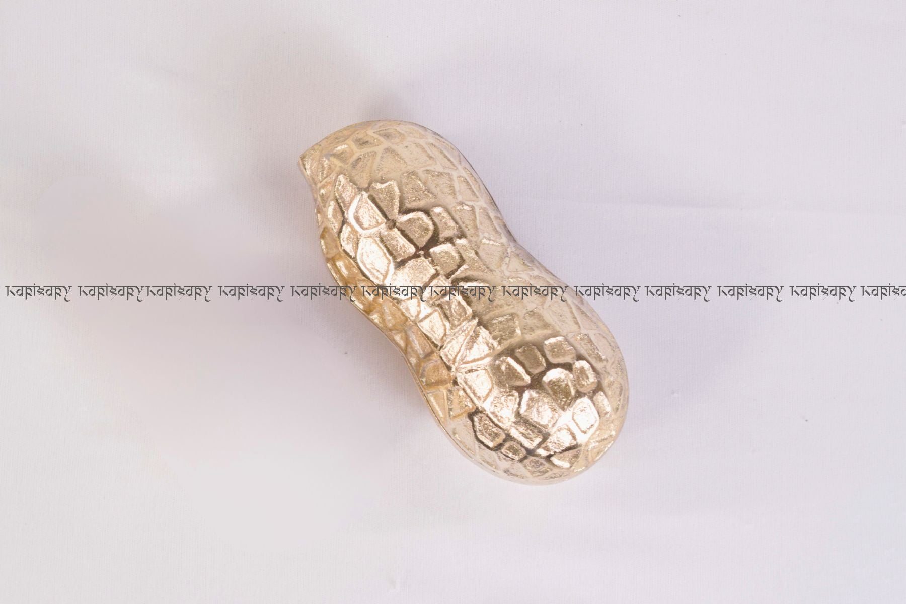 KALAYA Dry Fruit Gifting and Serving Platter | Golden Peanut Jar with Lid in Metal