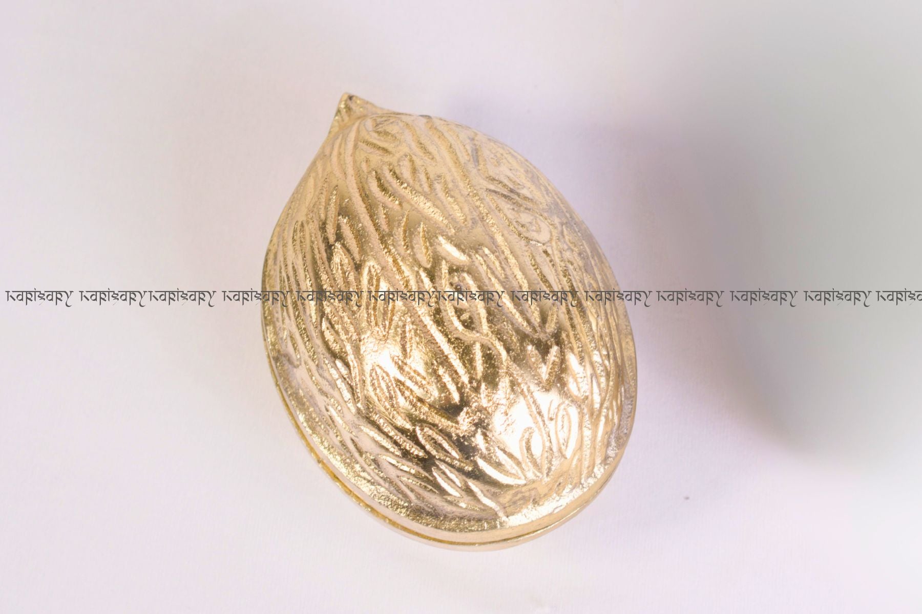 Wedding Return Gift and Serving Platter | Golden Walnut Jar with Lid in Metal