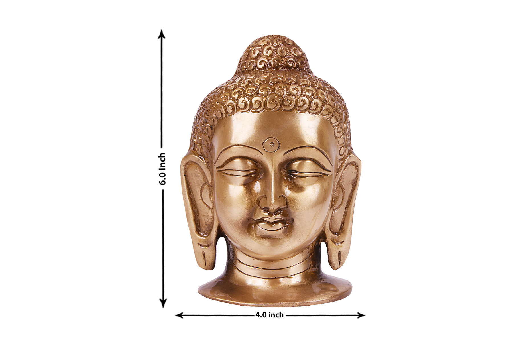 BRASS SUPERFINE ANTIQUE GAUTAM BUDDHA MOORTI/IDOL/STATUE 6 INCH
