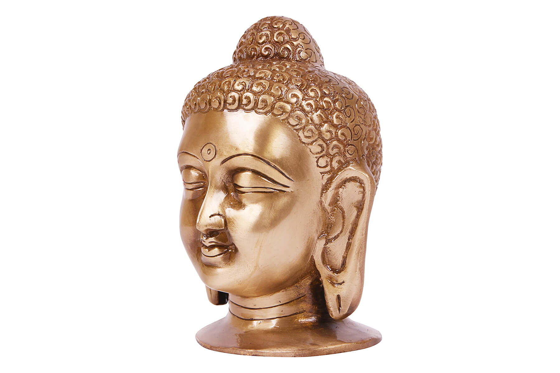 BRASS SUPERFINE ANTIQUE GAUTAM BUDDHA MOORTI/IDOL/STATUE 6 INCH