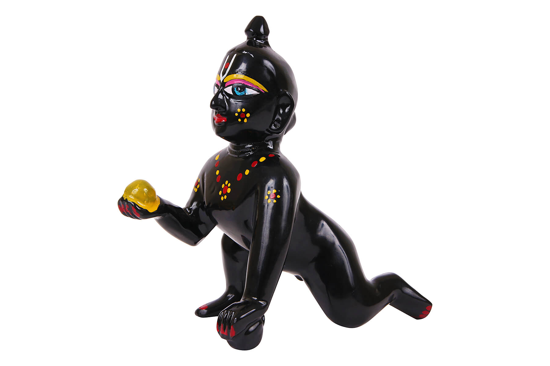 BRASS LADDOO GOPAL STATUE IN BLACK COLOUR 5 INCH