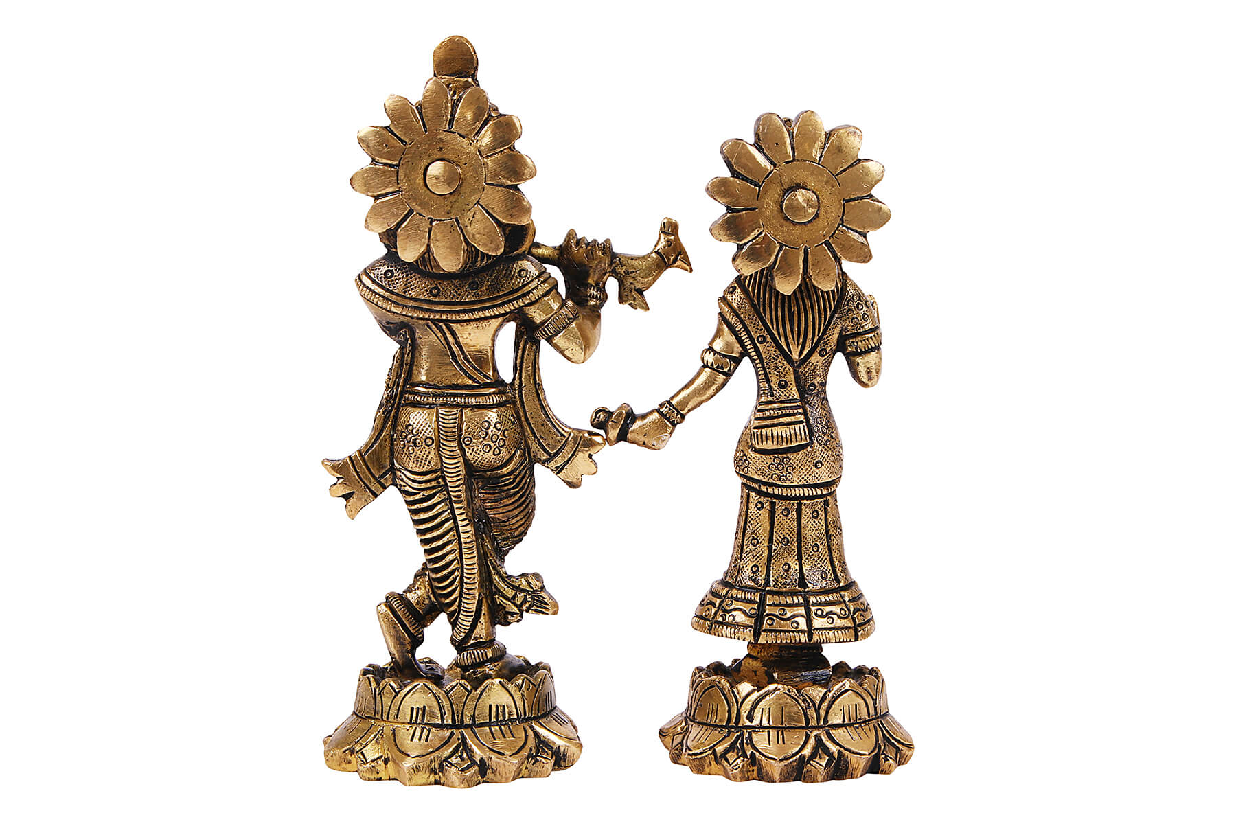 BRASS SUPERFINE RADHA KRISHNA IDOL/MOORTI/STATUE 5 INCH
