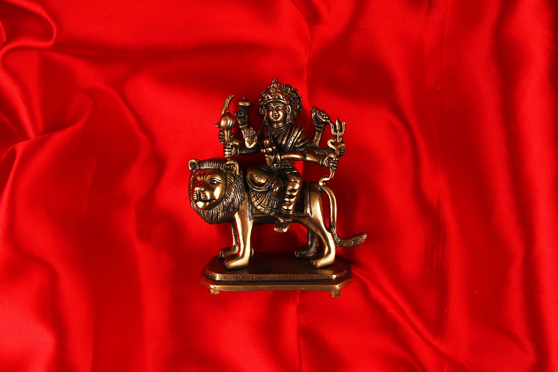 BRASS SUPERFINE DURGA MATA STATUE/IDOL 5.5inch