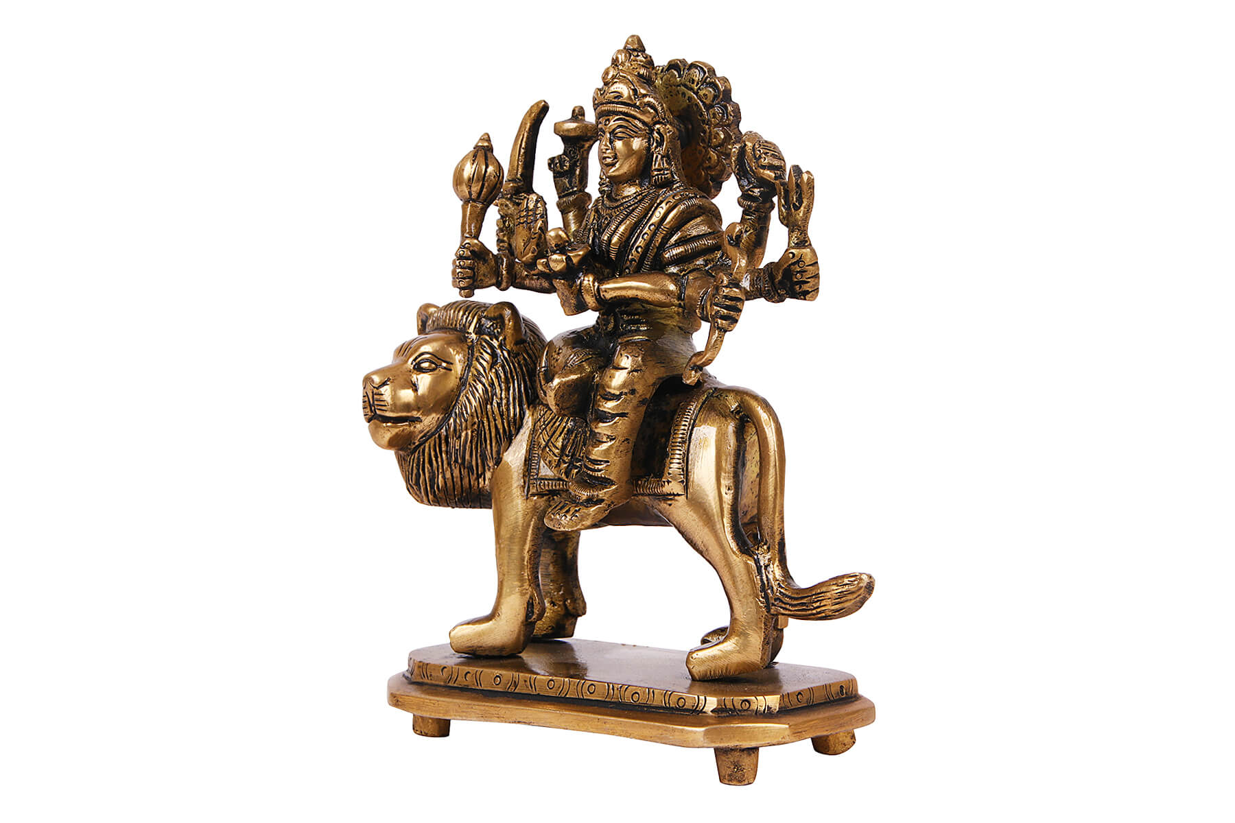 BRASS SUPERFINE DURGA MATA STATUE/IDOL 5.5inch