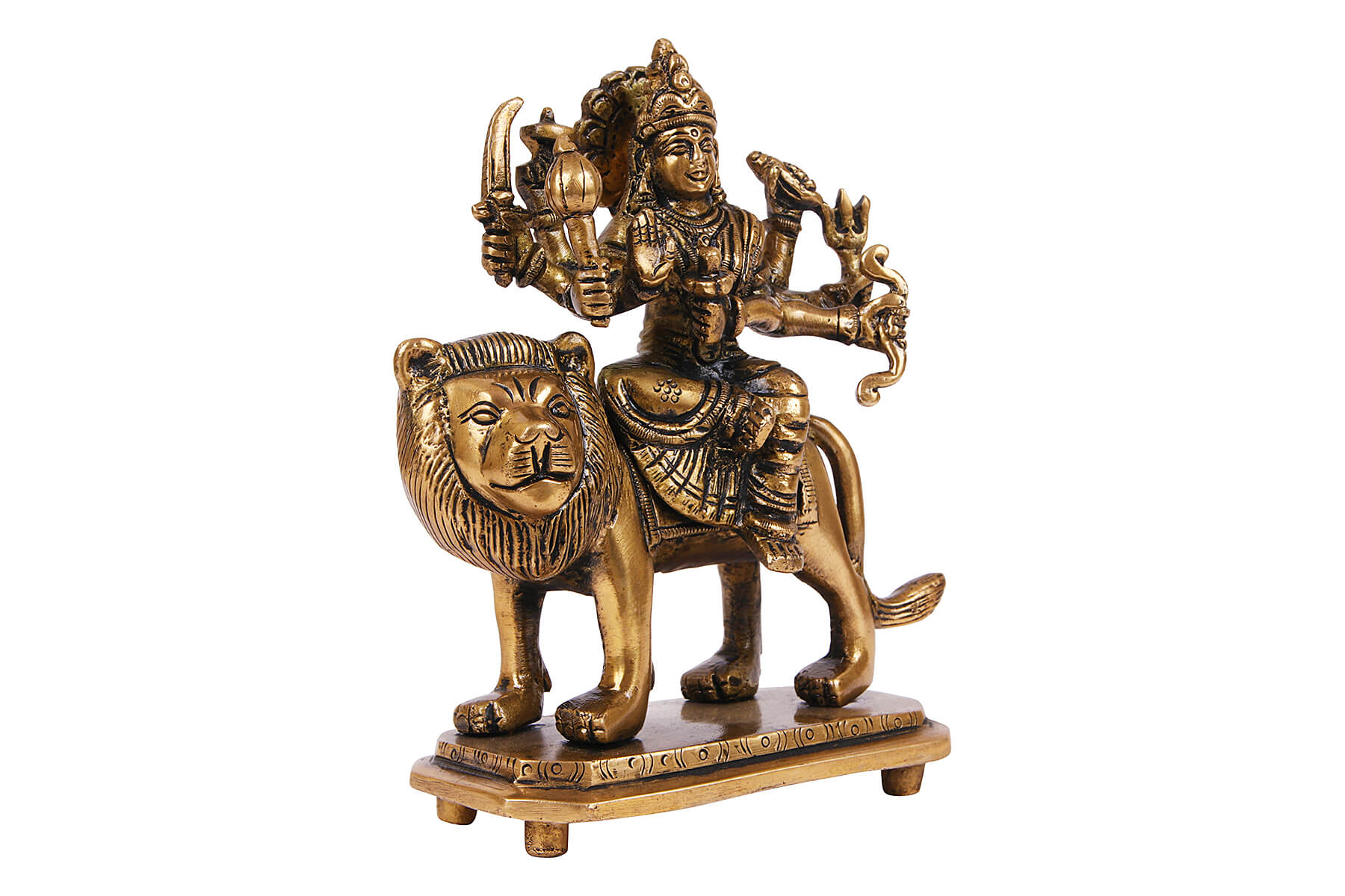 BRASS SUPERFINE DURGA MATA STATUE/IDOL 5.5inch