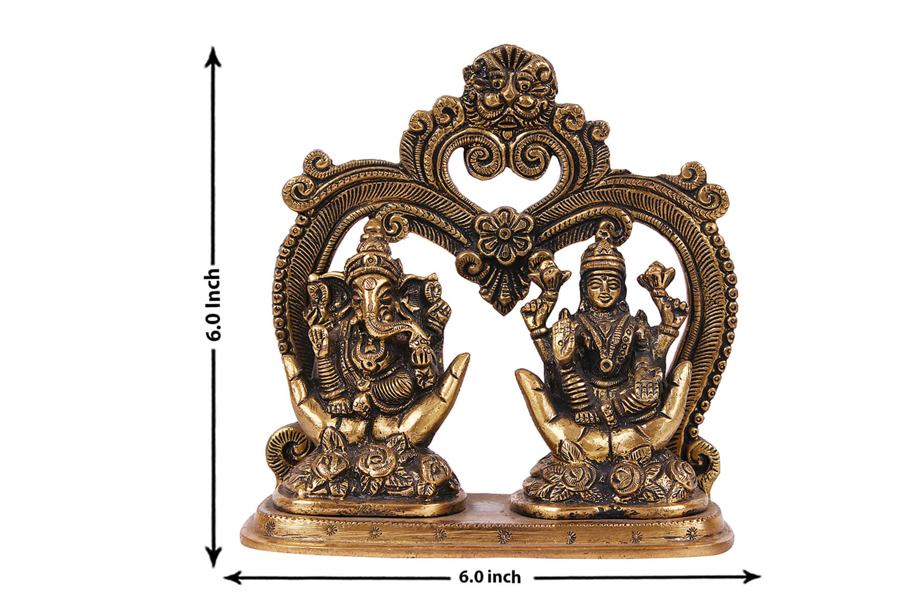Brass Lakshmi Ganesh Idol Set for Pooja & Diwali