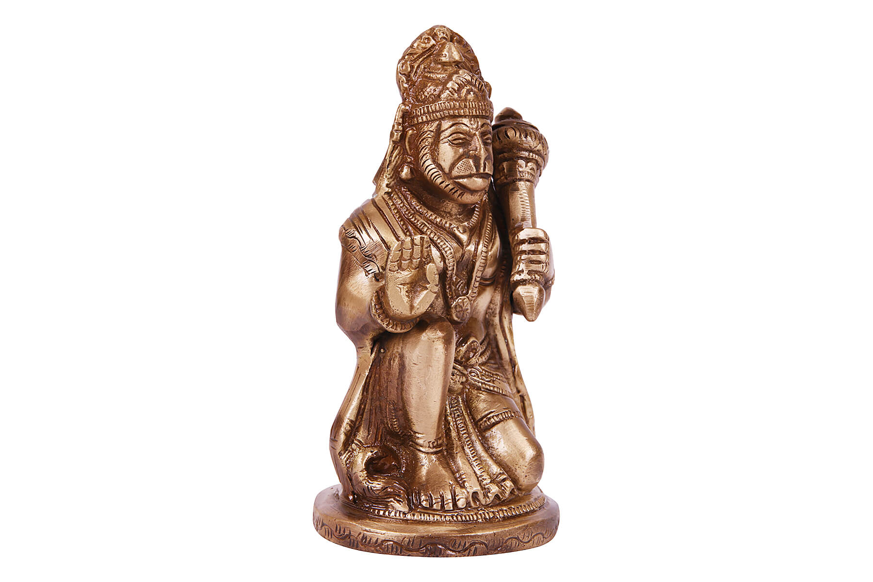 Brass Lord Hanuman Idol for Pooja & Home Temple