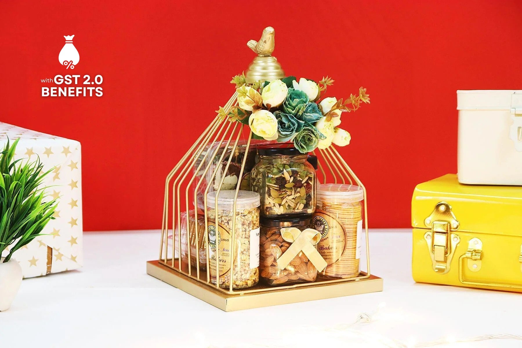 HUT HAMPER WITH BIRD