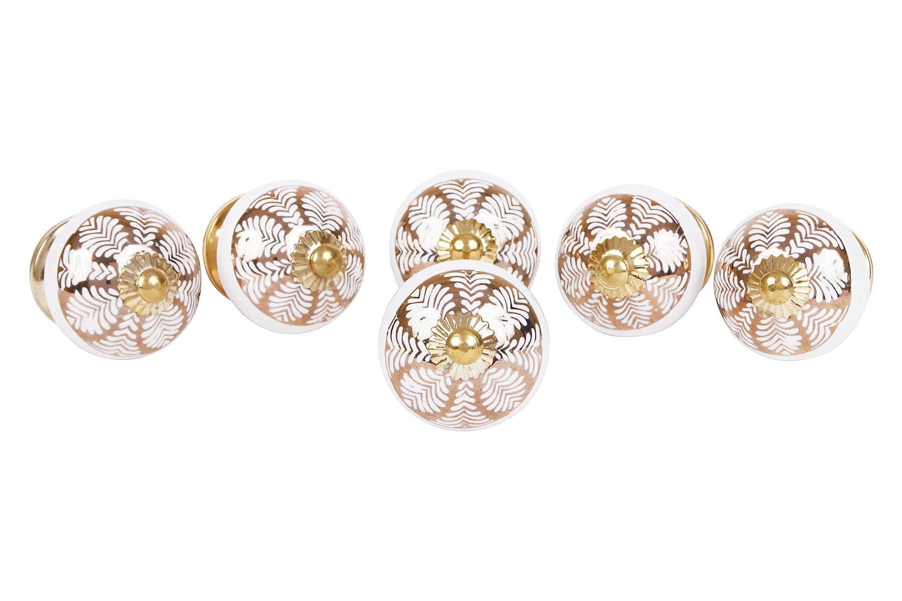 CERAMIC KNOBS FOR DRAWERS/CABINETS. SET OF 6