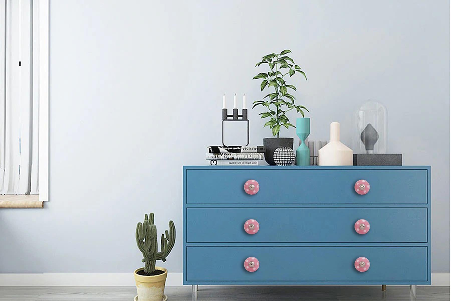 CERAMIC KNOBS FOR DRAWERS/CABINETS. SET OF 6
