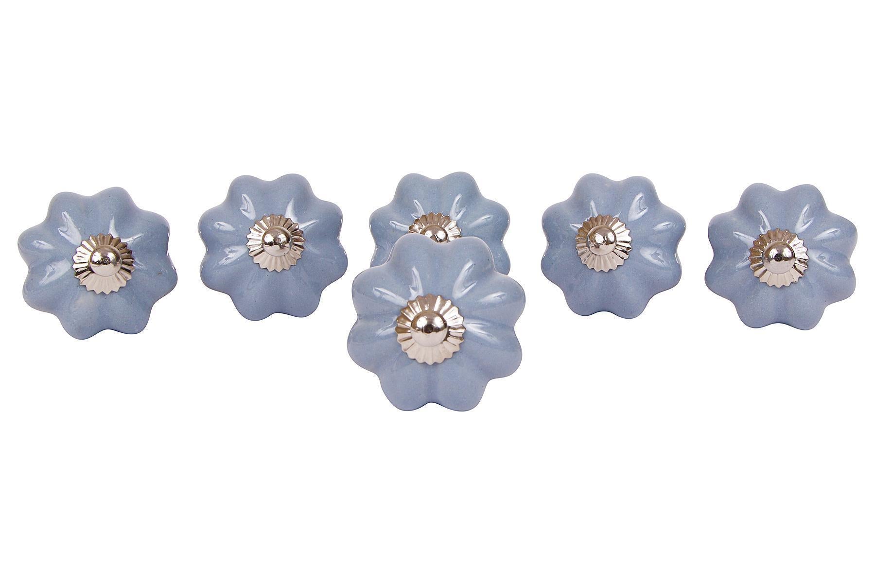 CERAMIC KNOBS FOR DRAWERS/CABINETS. SET OF 6