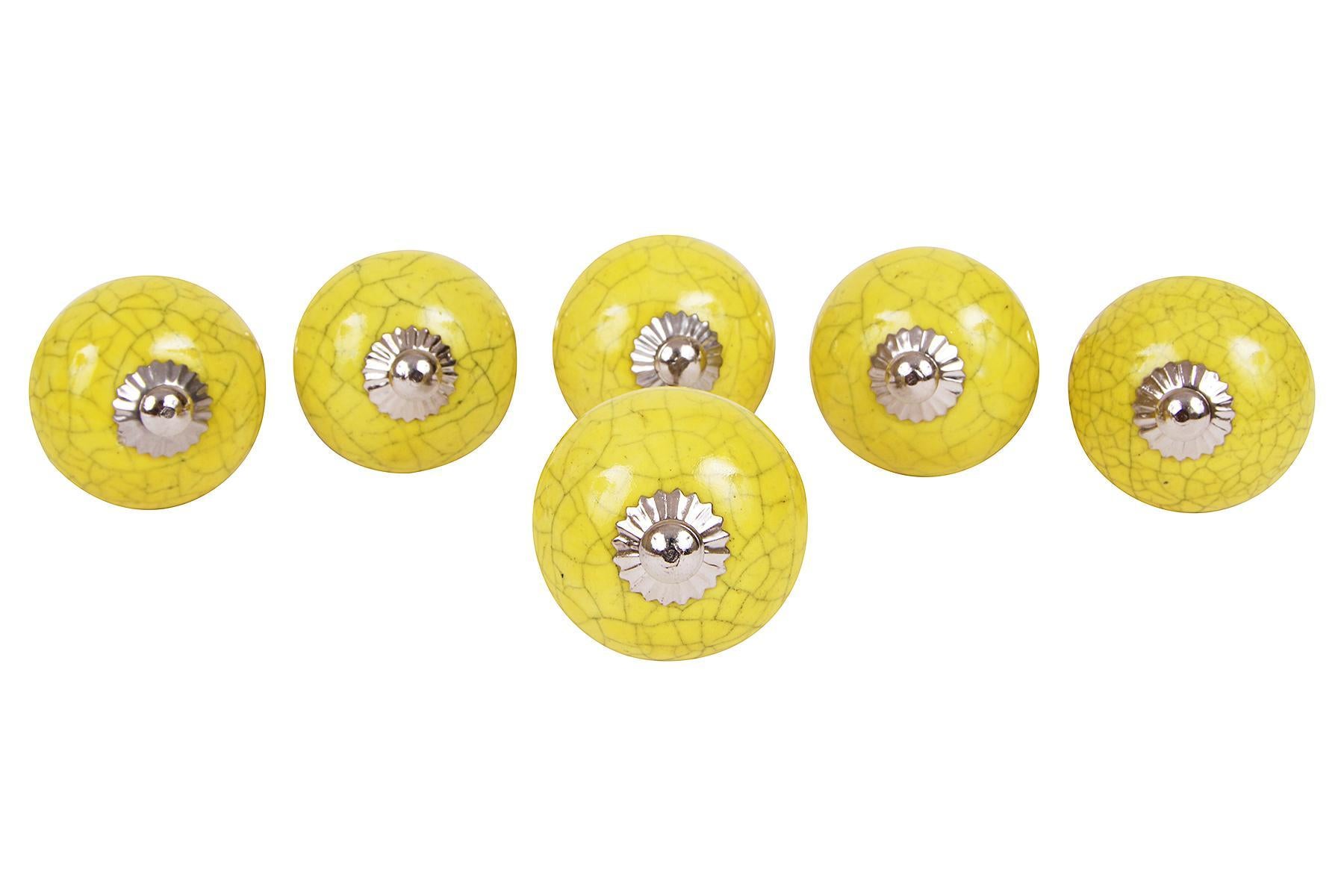 CERAMIC KNOBS FOR DRAWERS/CABINETS. SET OF 6