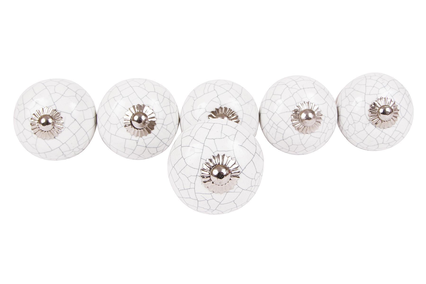 CERAMIC KNOBS FOR DRAWERS/CABINETS. SET OF 6