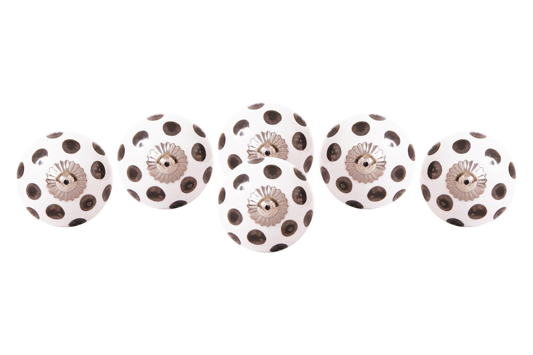 CERAMIC KNOBS FOR DRAWERS/CABINETS. SET OF 6