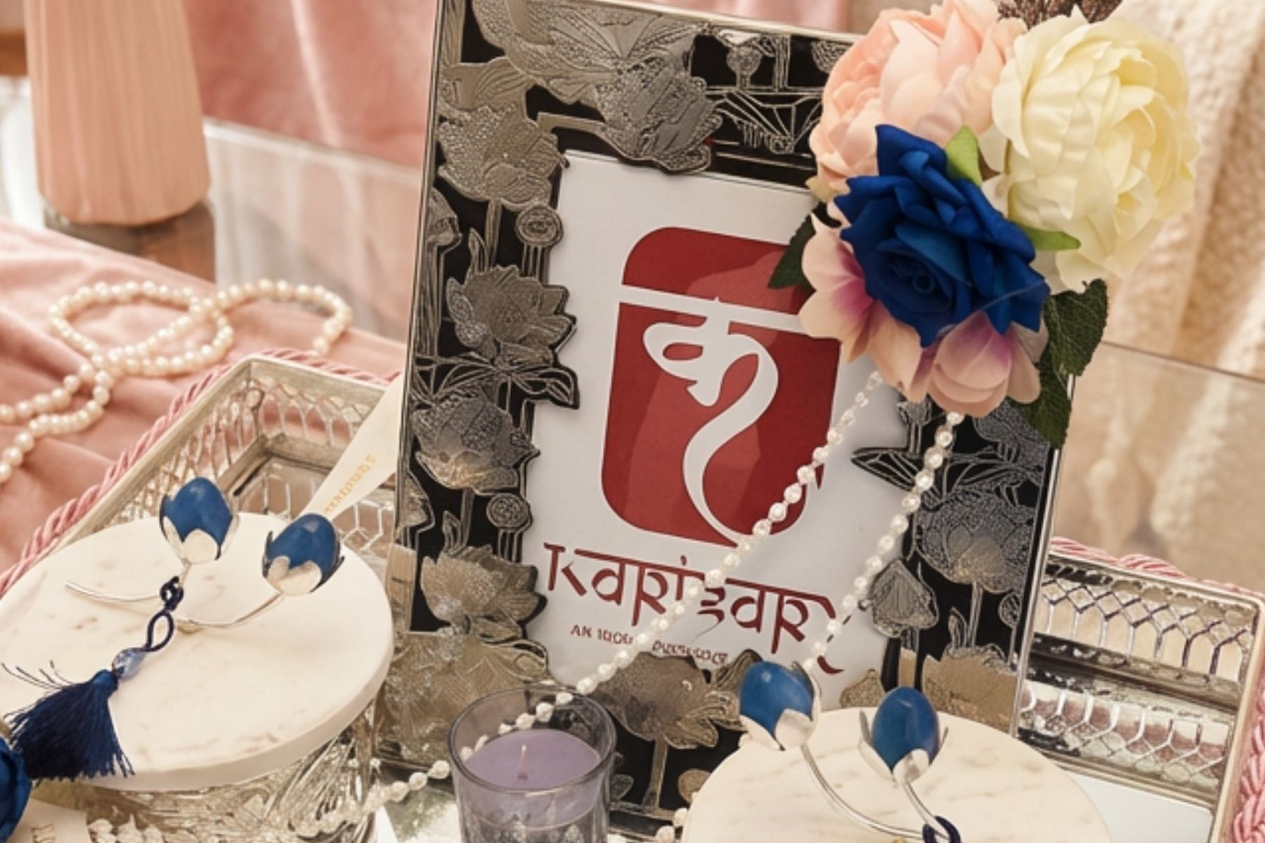 Ready-to-Gift Silver-Plated Wedding Hamper Set