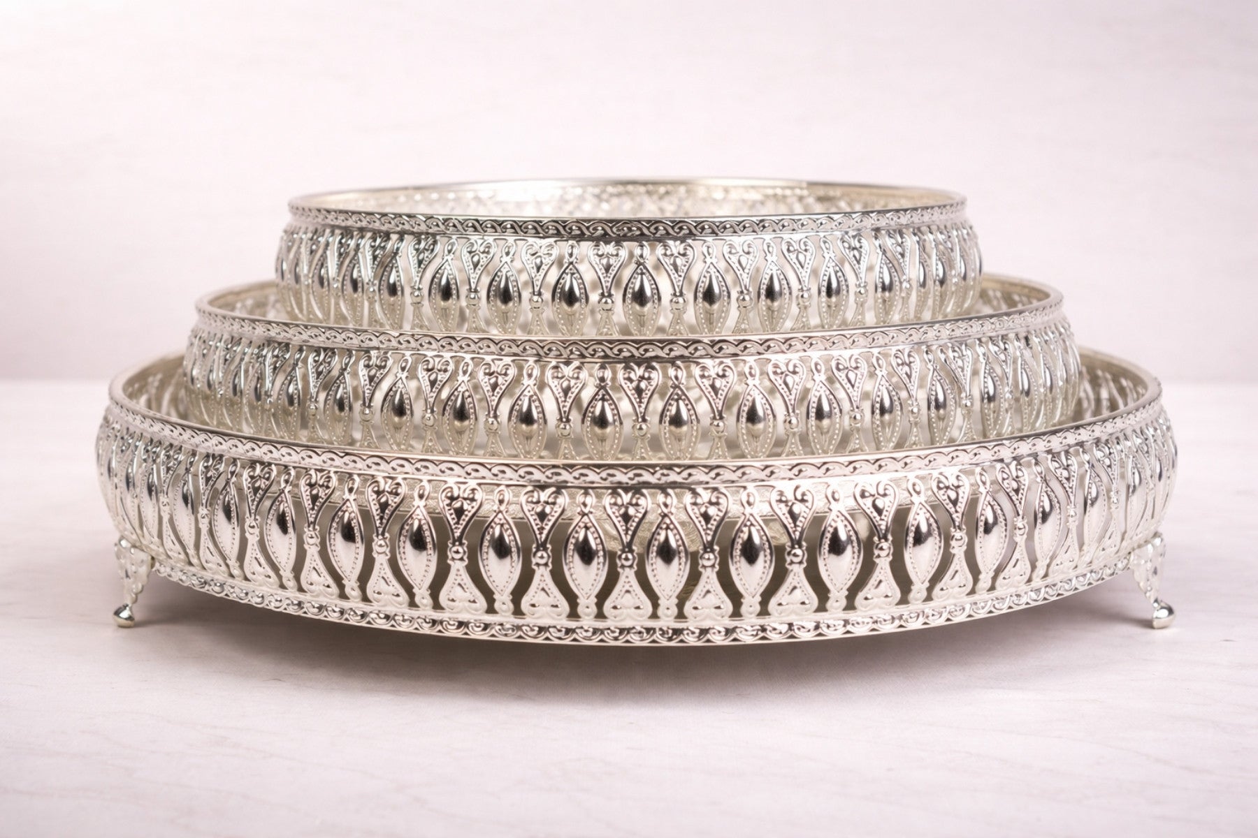 ROUND HAMPER TRAYS SET OF 3 FOR GIFTING, TROUSSEAU PACKING, DECOR