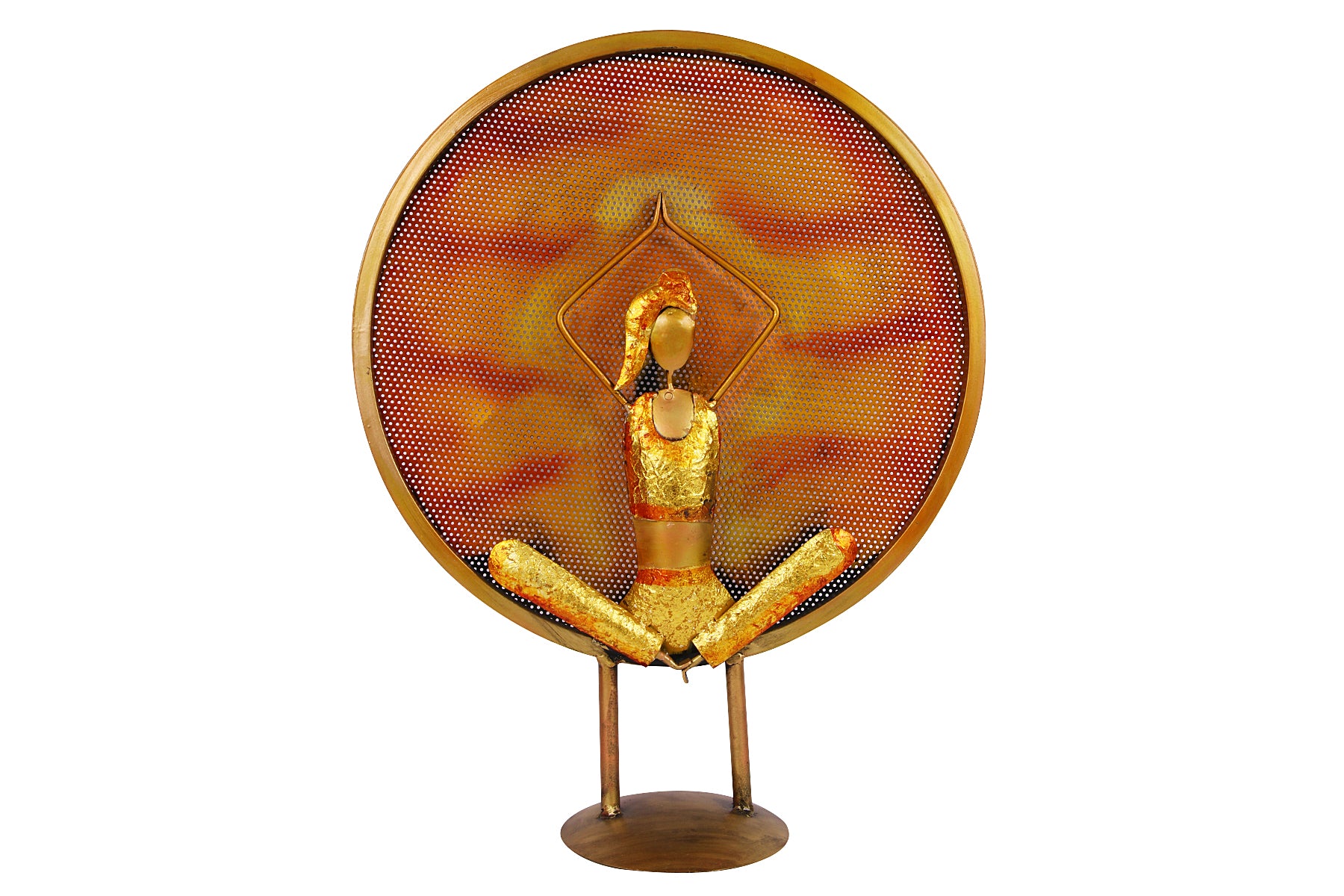 YOGA LADY STATUE/FIGURINE IN A RING IN PARVATASANA POSE