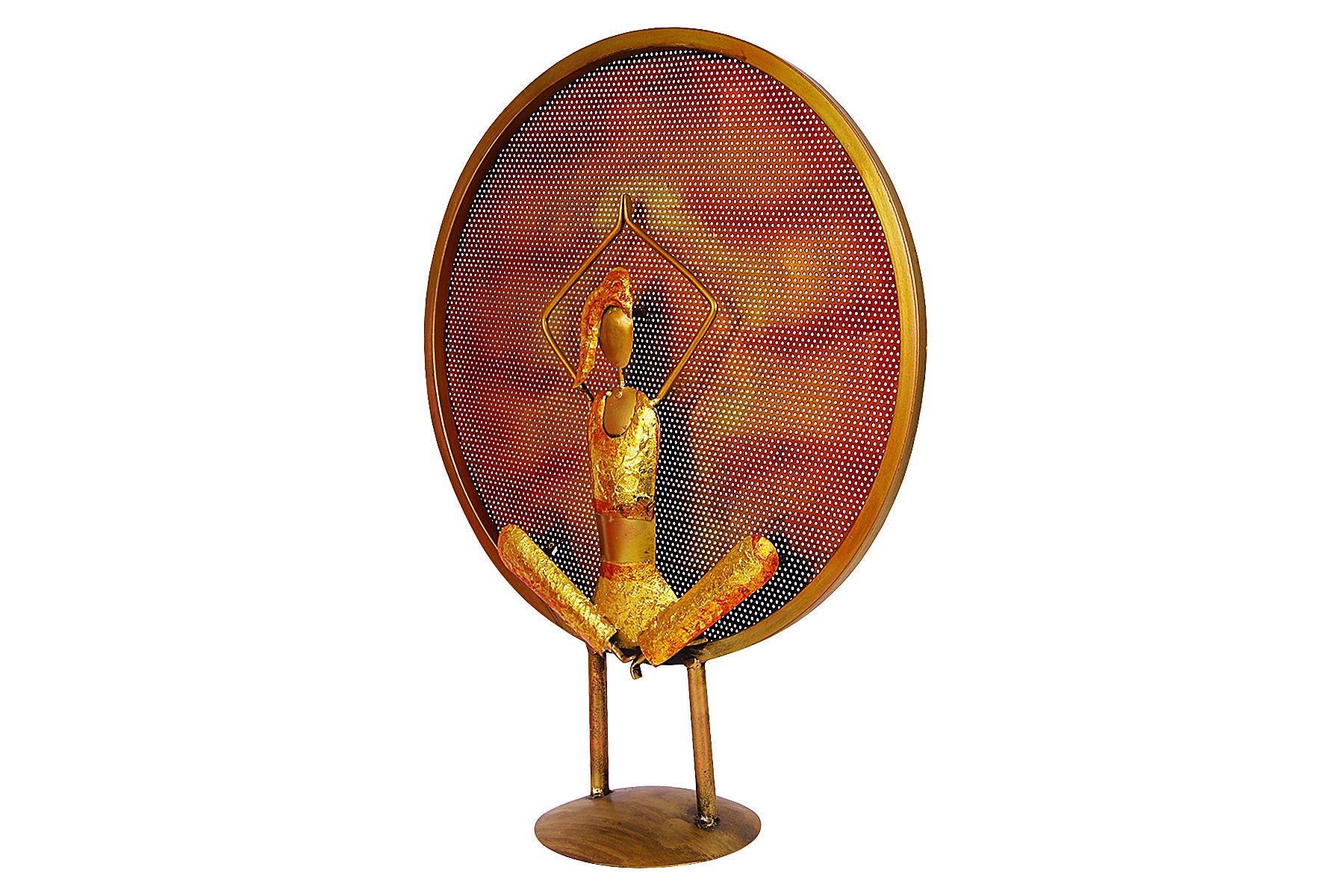 YOGA LADY STATUE/FIGURINE IN A RING IN PARVATASANA POSE