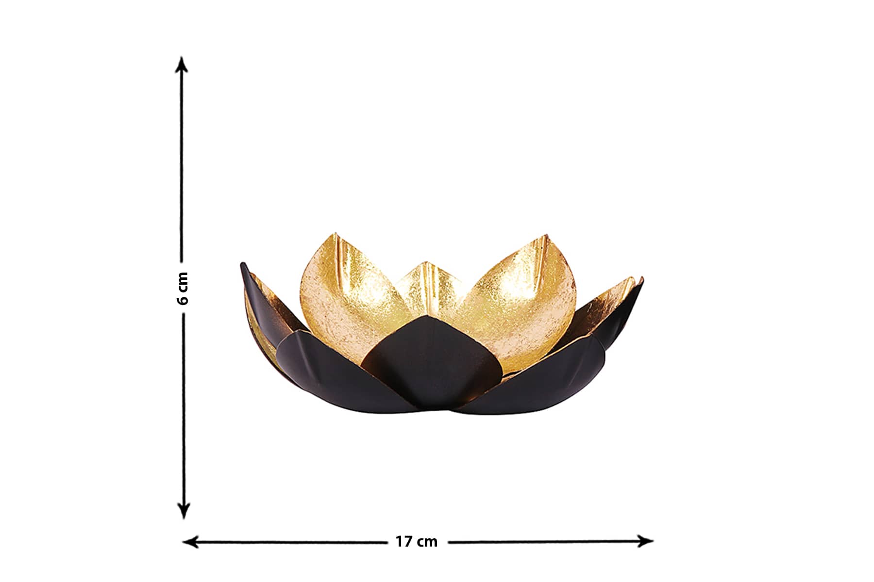 LARGE SHIMMER LOTUS TEALIGHT HOLDER SET OF 2