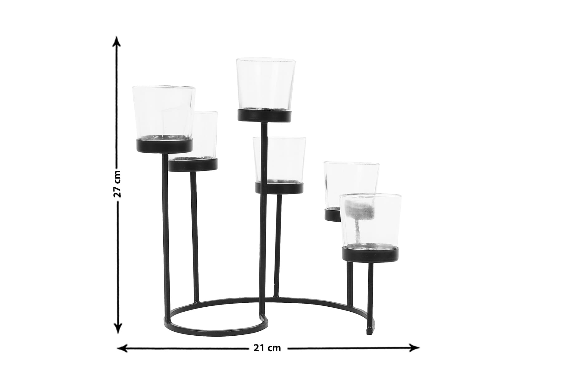 TEALIGHT HOLDER BLACK METAL FRAME