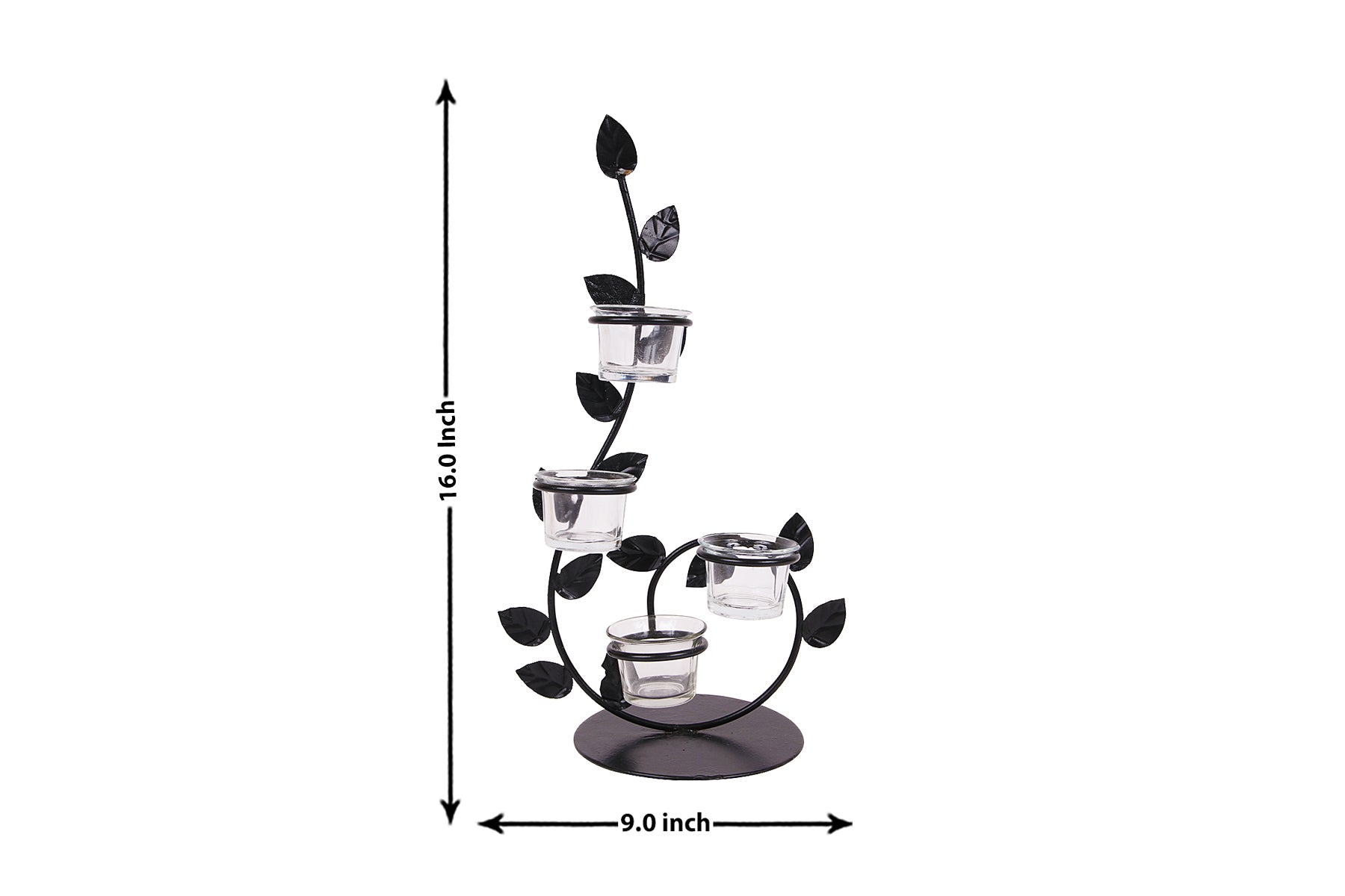 METAL TEALIGHT HOLDER BLACK