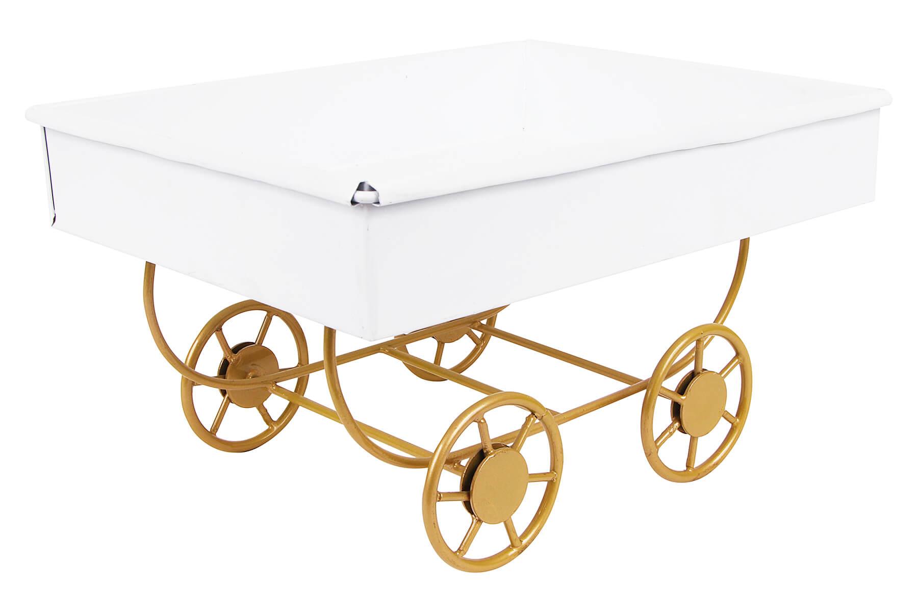 WHITE CART/ PLATTER
