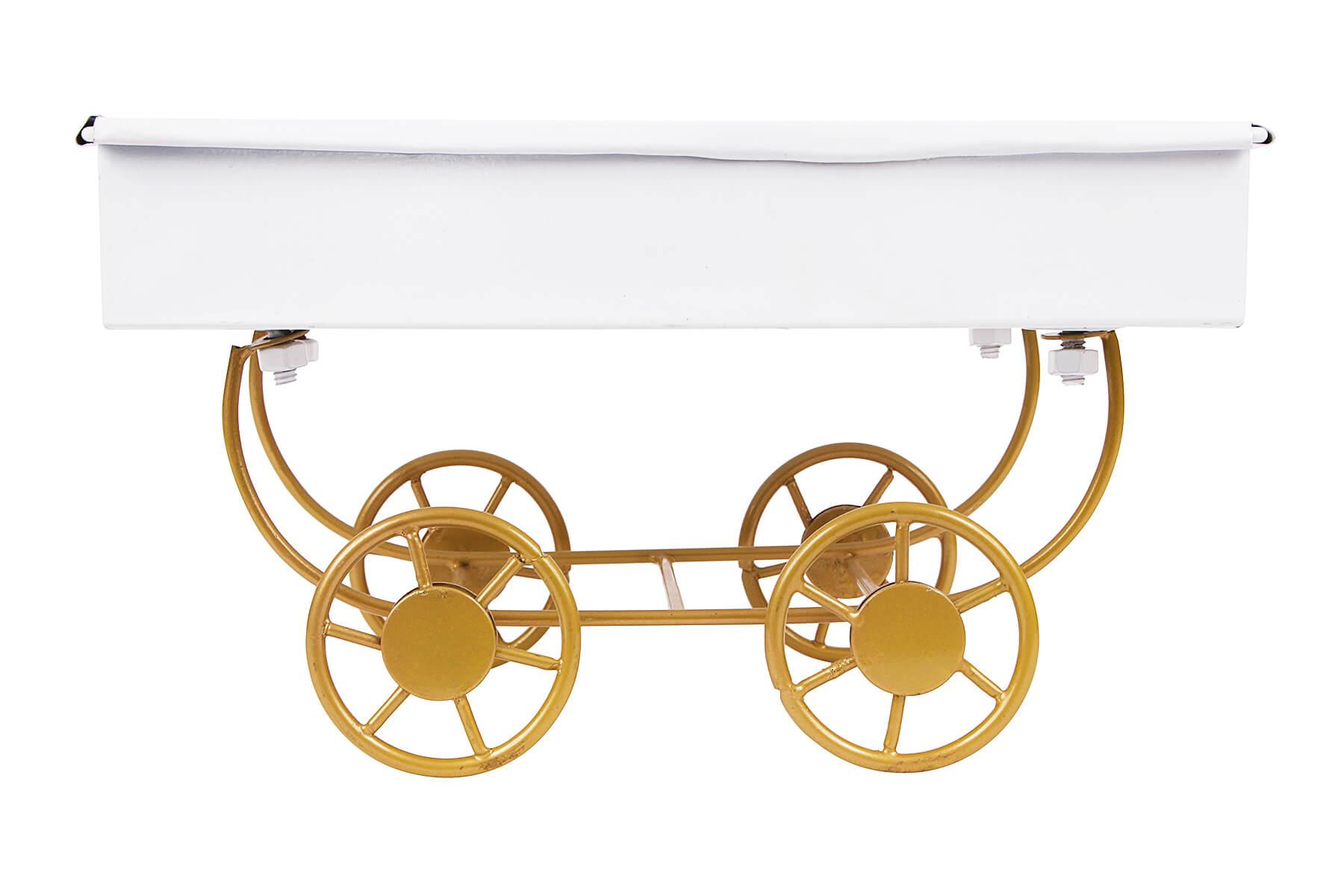 WHITE CART/ PLATTER