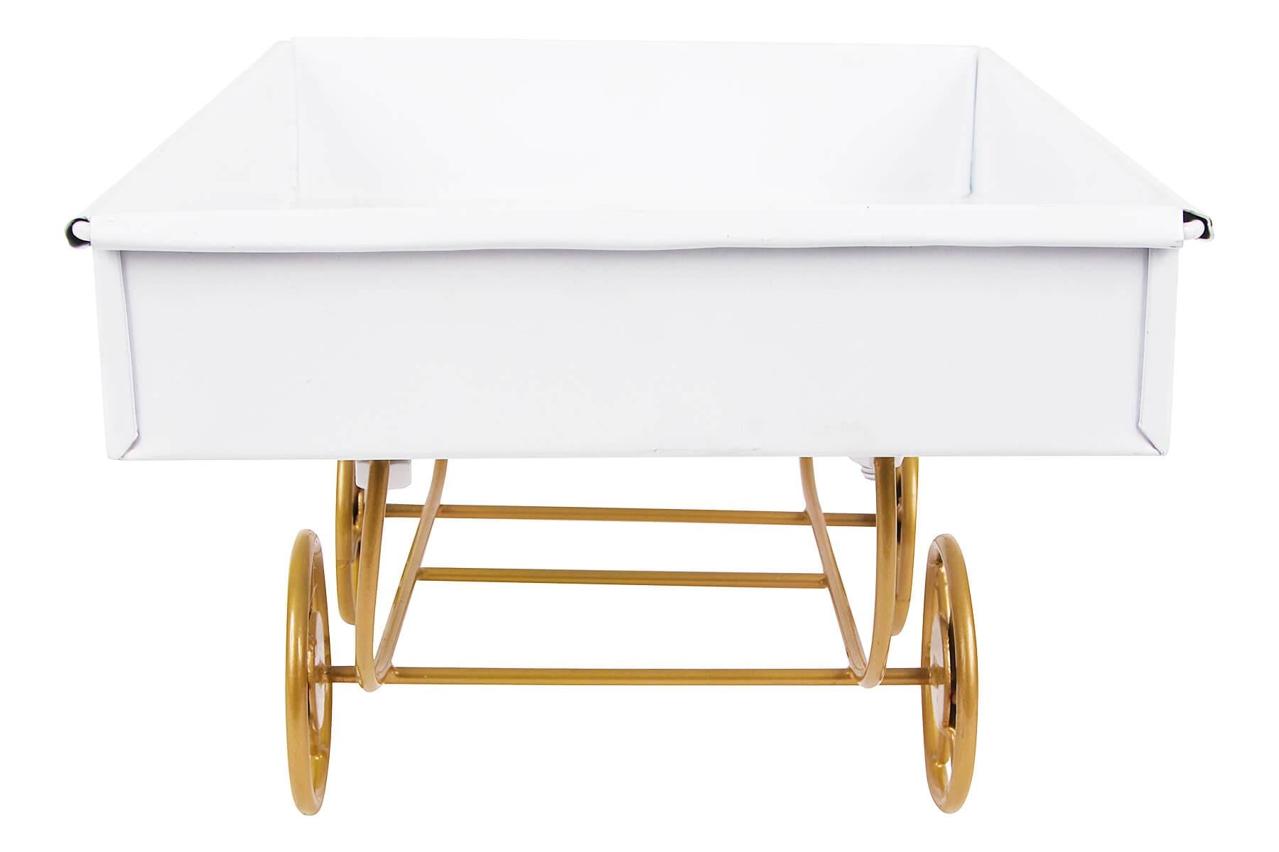 WHITE CART/ PLATTER