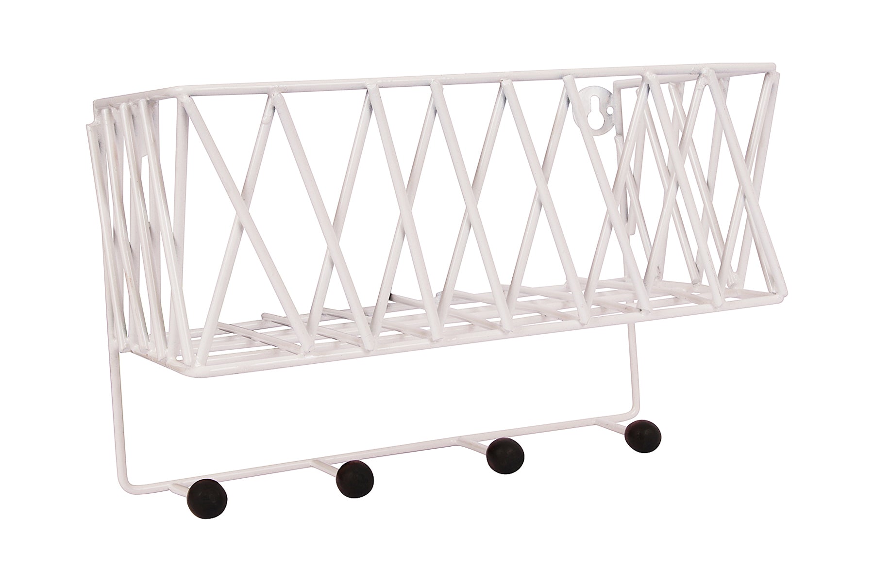 WHITE SHELF WITH WOOD KNOB