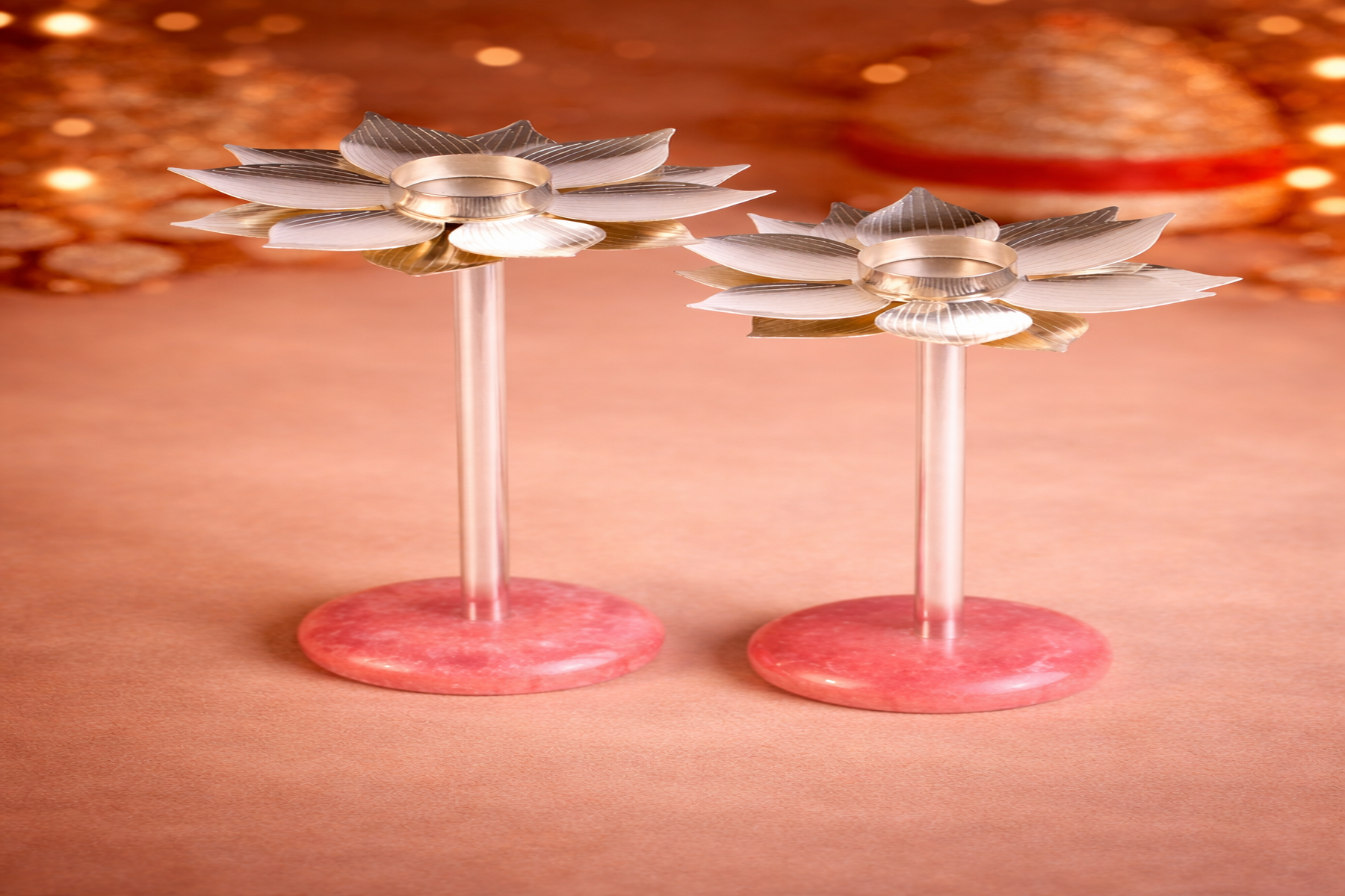 LOTUS TEALIGHT CANDLE HOLDER FOR GIFTING AND HOME DÉCOR (SET OF 2)