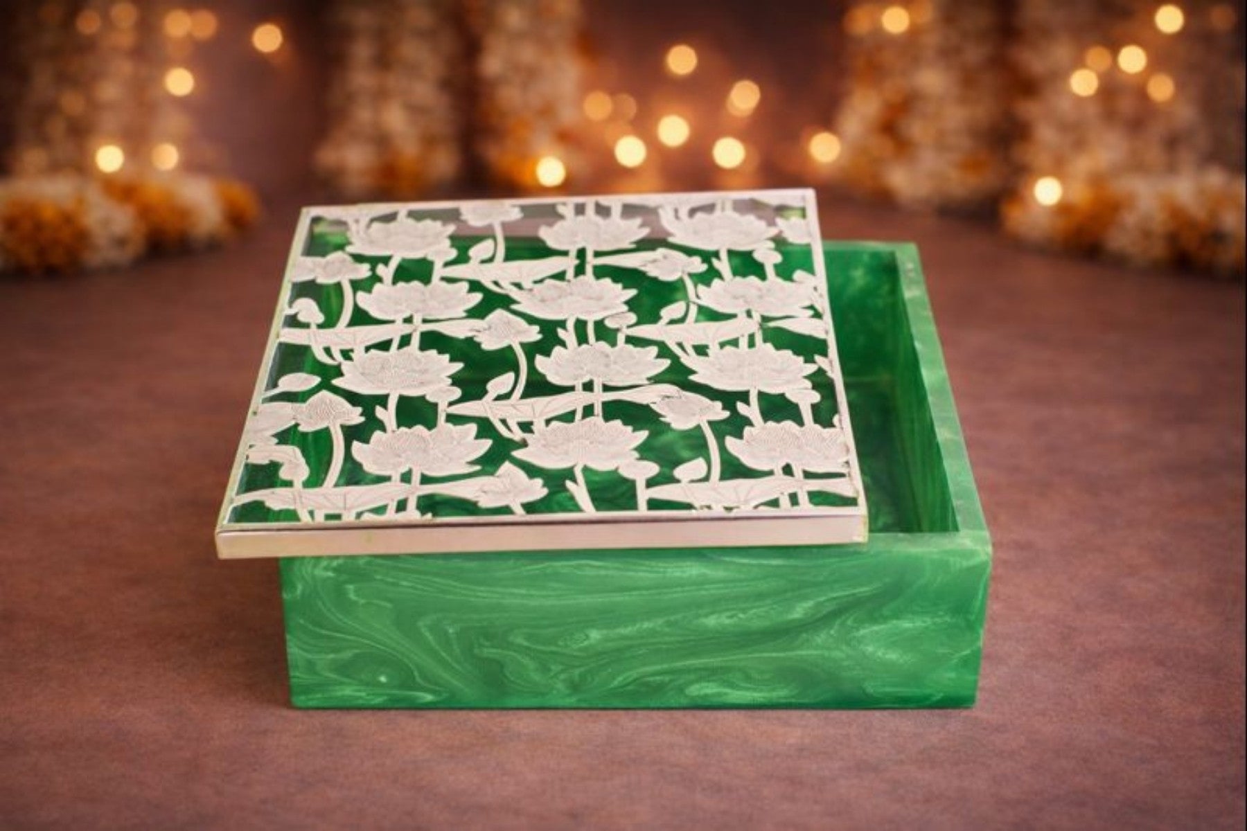 LUXURY GIFTING BOX (LOTUS DESIGN) FOR SWEETS, CHOCOLATES & JEWELRY