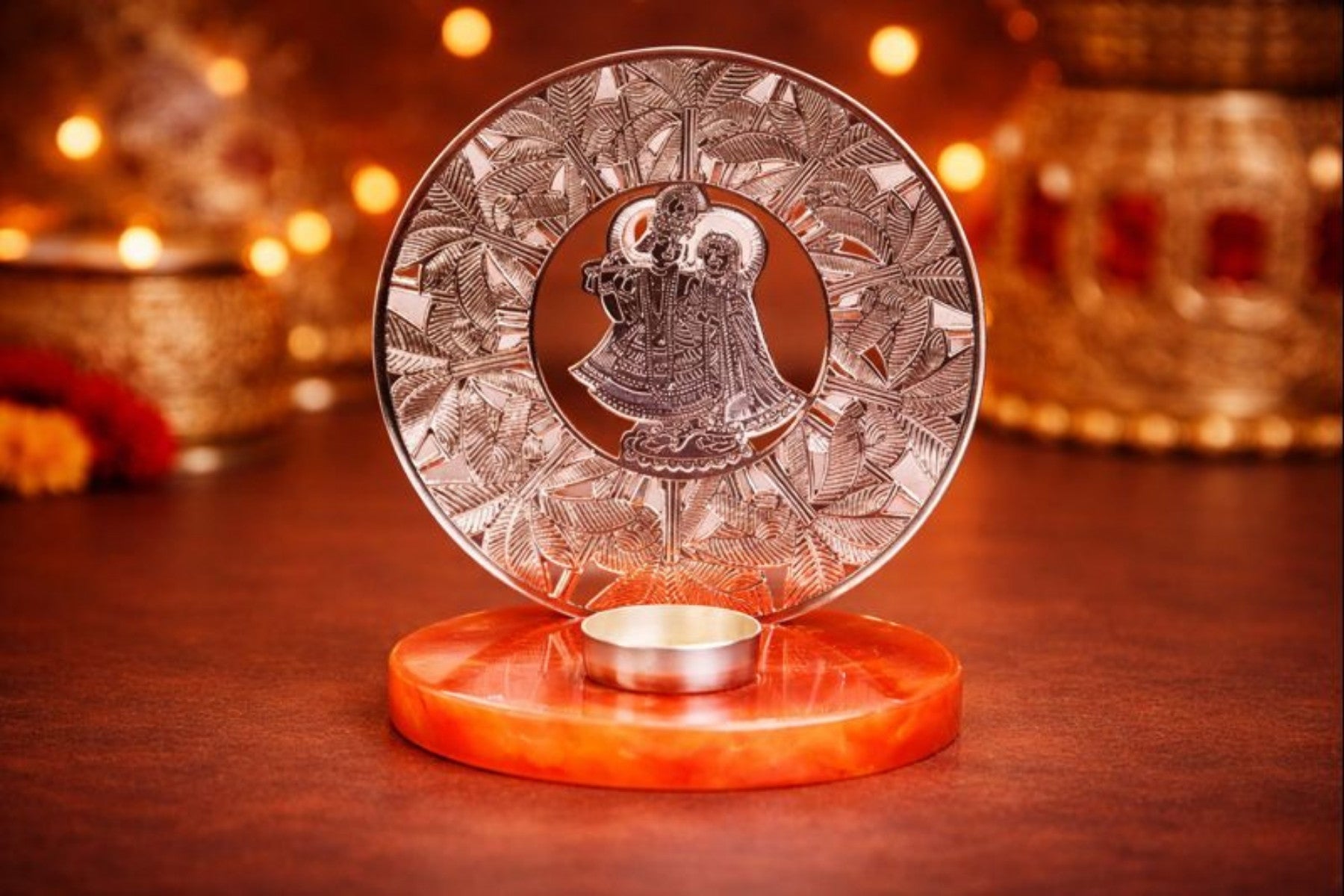 RADHA KRISHNA TEALIGHT HOLDER FOR GIFTING & HOME DECOR